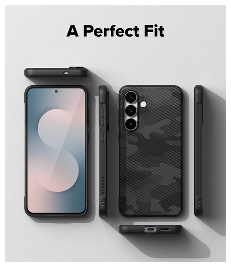 Ringke Onyx Samsung Galaxy S25 FE Hoesje Flexibel TPU Back Cover Camo Zwart afbeelding 10