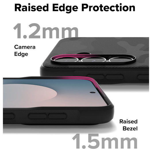 Ringke Onyx Samsung Galaxy S25 FE Hoesje Flexibel TPU Back Cover Camo Zwart afbeelding 7