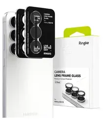 Ringke Frame Glass Samsung Galaxy S25 FE Camera Protector Zwart (2-Pack) afbeelding