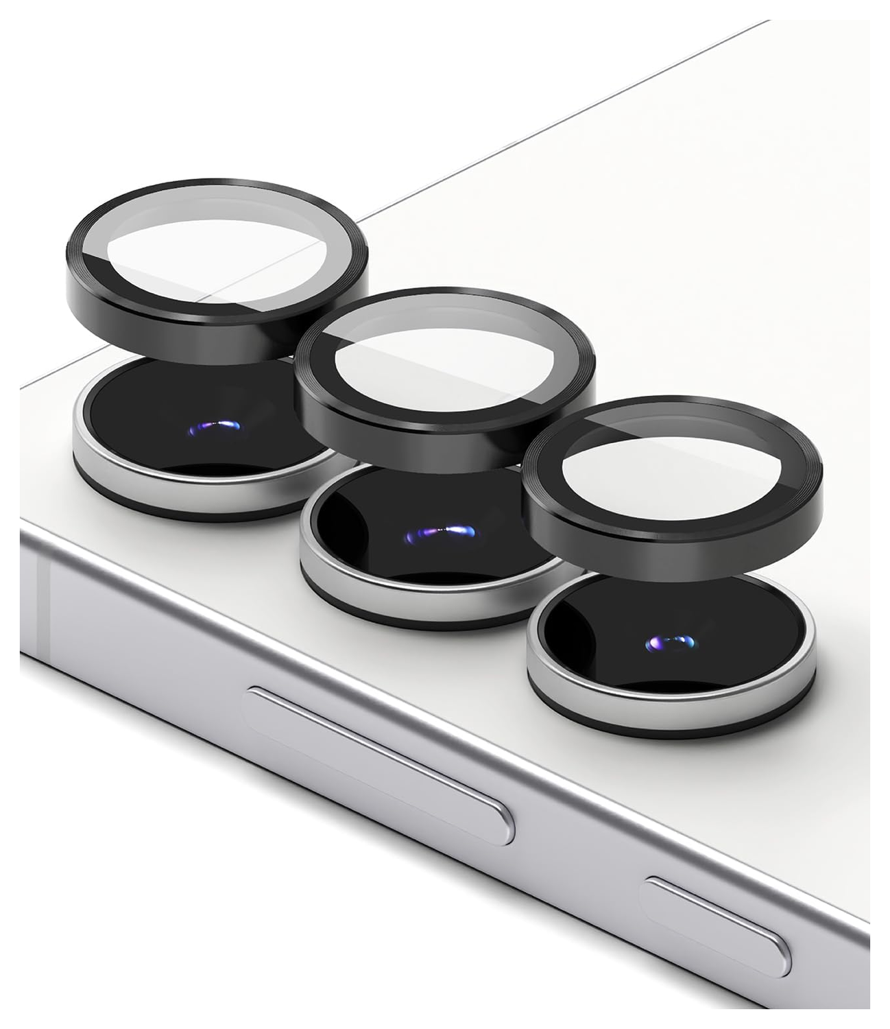 Ringke Frame Glass Samsung Galaxy S25 FE Camera Protector Zwart (2-Pack) afbeelding 2