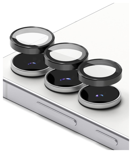 Ringke Frame Glass Samsung Galaxy S25 FE Camera Protector Zwart (2-Pack) afbeelding 2