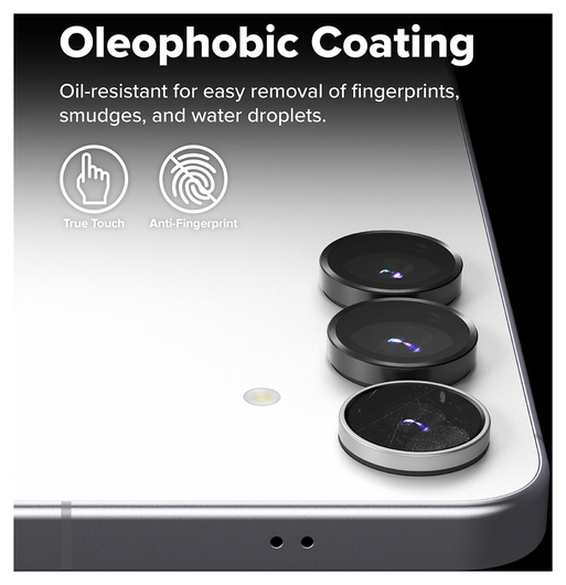 Ringke Frame Glass Samsung Galaxy S25 FE Camera Protector Zwart (2-Pack) afbeelding 9