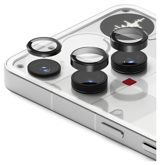 Ringke Frame Glass Nothing Phone (3) Camera Protector Zwart (2-Pack) afbeelding 1