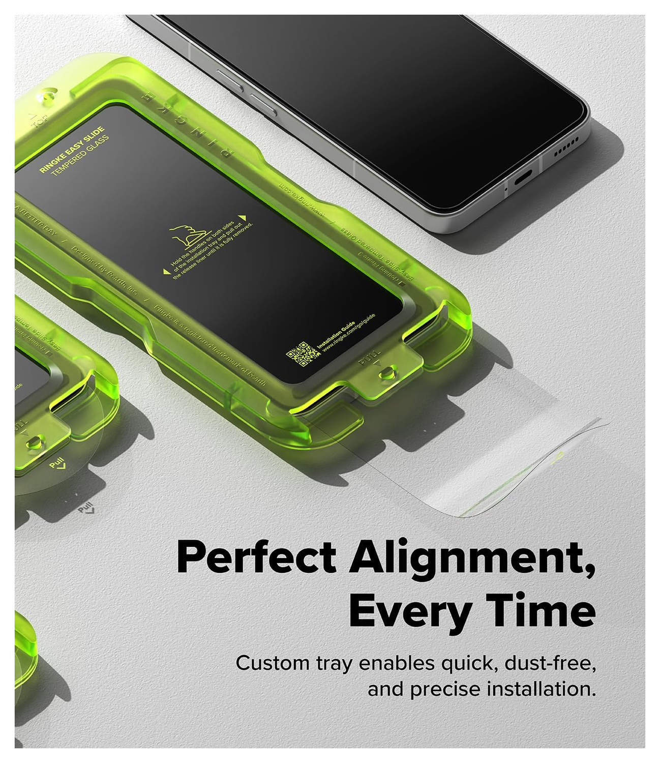 Ringke Easy Slide Nothing Phone (3) Screen Protector met Jig 2-Pack afbeelding 3