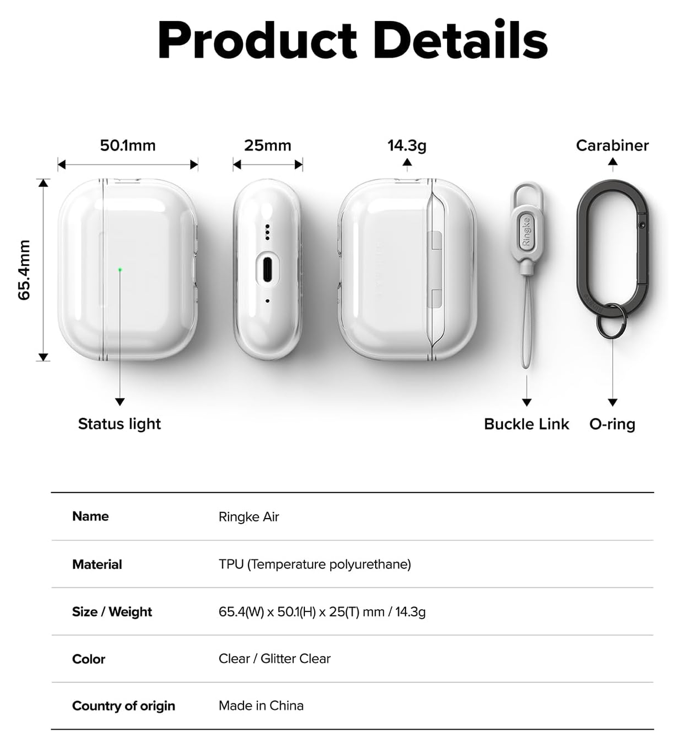 Ringke Air Case Apple AirPods Pro 3 Hoesje TPU Transparant afbeelding 7