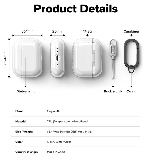 Ringke Air Case Apple AirPods Pro 3 Hoesje TPU Transparant afbeelding 7