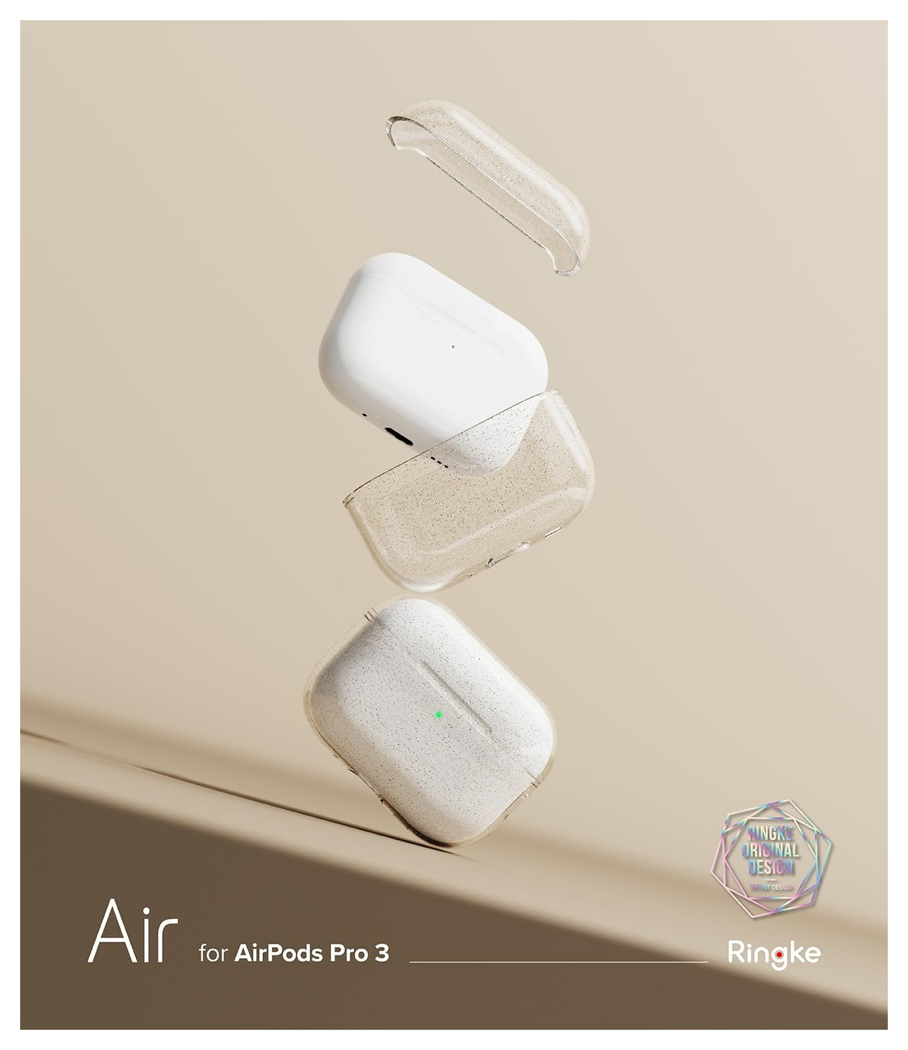 Ringke Air Case Apple AirPods Pro 3 Hoesje TPU Glitter Transparant afbeelding 8