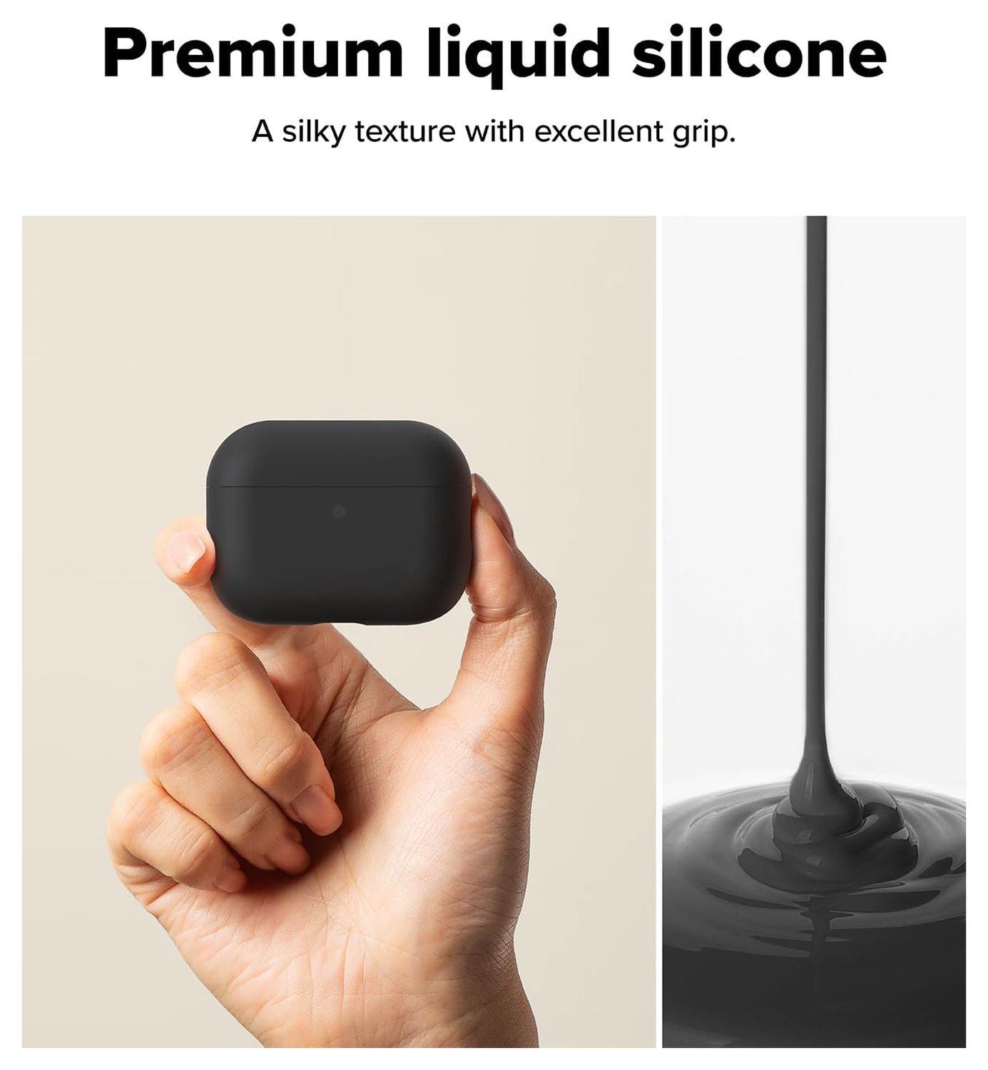 Ringke Silicone Case Apple AirPods Pro 3 Hoesje Siliconen Cover Zwart afbeelding 4