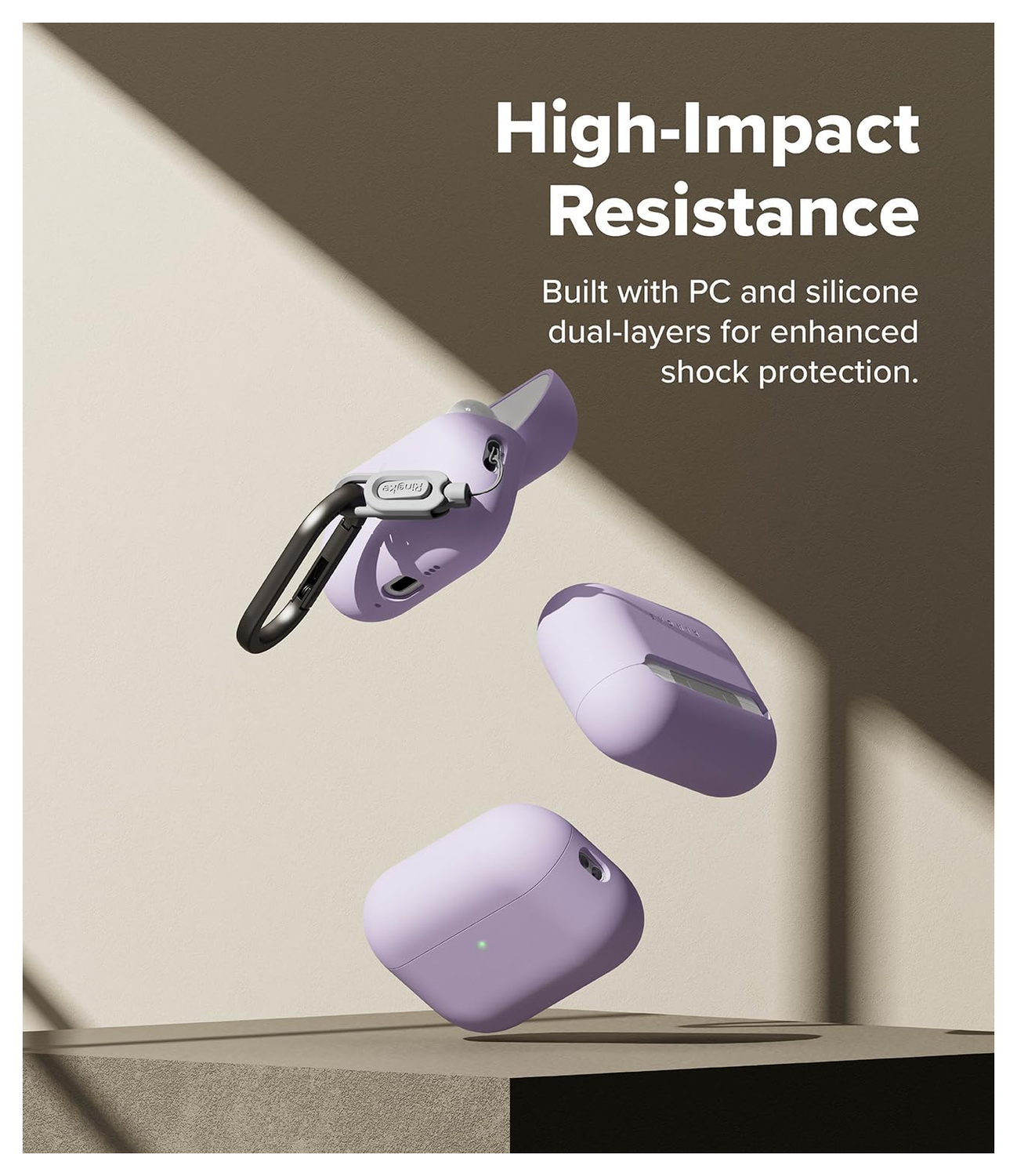 Ringke Silicone Case Apple AirPods Pro 3 Hoesje Siliconen Cover Paars afbeelding 3