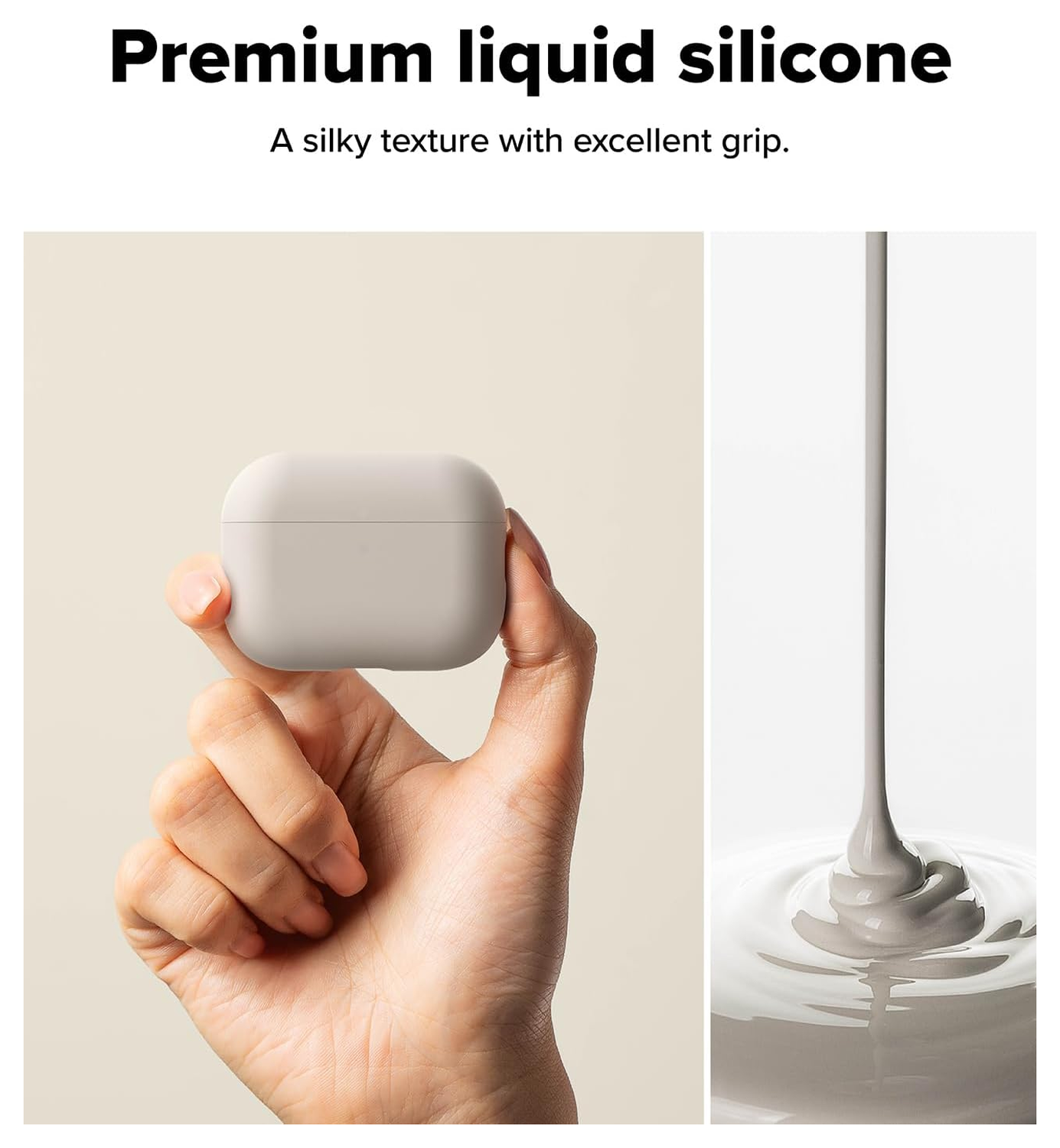 Ringke Silicone Case Apple AirPods Pro 3 Hoesje Siliconen Cover Beige afbeelding 5