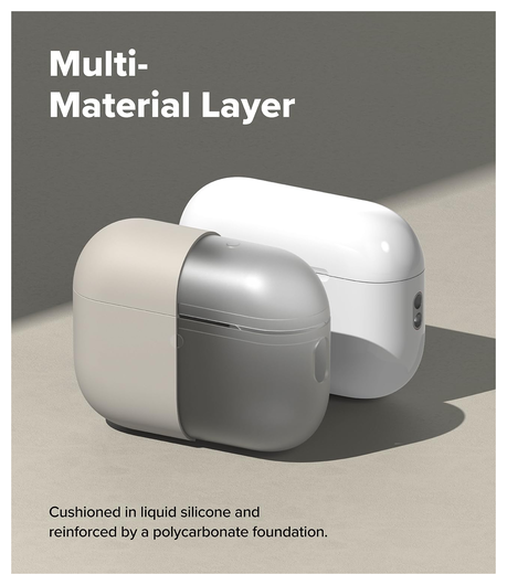 Ringke Silicone Case Apple AirPods Pro 3 Hoesje Siliconen Cover Beige afbeelding 4