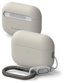 Ringke Silicone Case Apple AirPods Pro 3 Hoesje Siliconen Cover Beige afbeelding