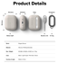 Ringke Silicone Case Apple AirPods Pro 3 Hoesje Siliconen Cover Beige afbeelding 8
