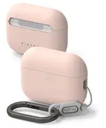 Ringke Silicone Case Apple AirPods Pro 3 Hoesje Siliconen Cover Roze afbeelding