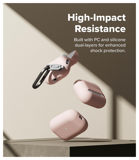 Ringke Silicone Case Apple AirPods Pro 3 Hoesje Siliconen Cover Roze afbeelding 3