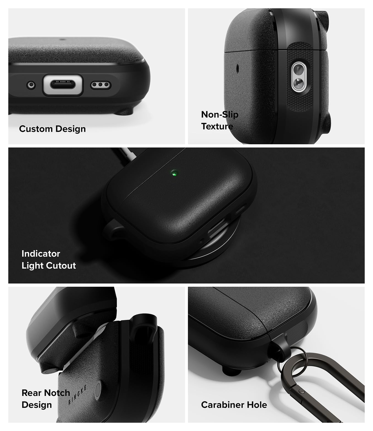 Ringke Onyx Magnetic Apple AirPods Pro 3 Hoesje Case Zwart afbeelding 6