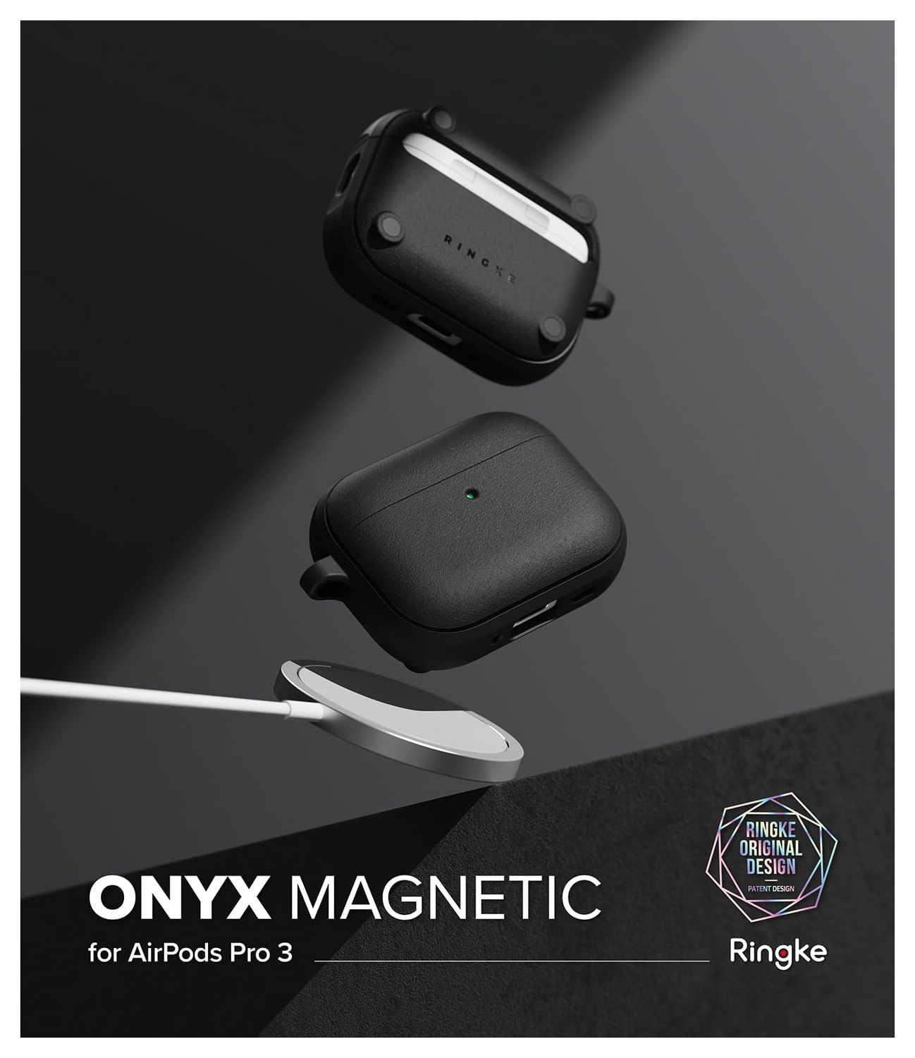 Ringke Onyx Magnetic Apple AirPods Pro 3 Hoesje Case Zwart afbeelding 8