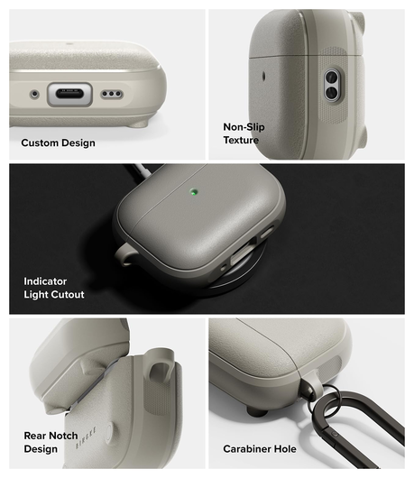 Ringke Onyx Magnetic Apple AirPods Pro 3 Hoesje Case Grijs afbeelding 6