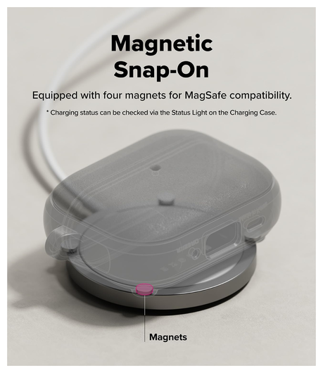 Ringke Onyx Magnetic Apple AirPods Pro 3 Hoesje Case Roze afbeelding 2