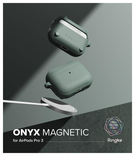 Ringke Onyx Magnetic Apple AirPods Pro 3 Hoesje Case Groen afbeelding 8