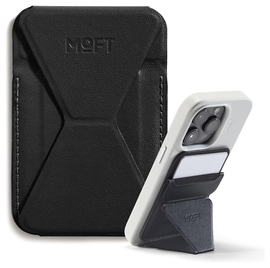 MOFT MOVAS Snap-On MagSafe Kaarthouder Vegan Leer Pasjeshouder Zwart