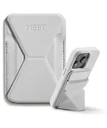 MOFT MOVAS Snap-On MagSafe Kaarthouder Vegan Leer Pasjeshouder Grijs afbeelding