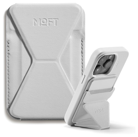 MOFT MOVAS Snap-On MagSafe Kaarthouder Vegan Leer Pasjeshouder Grijs