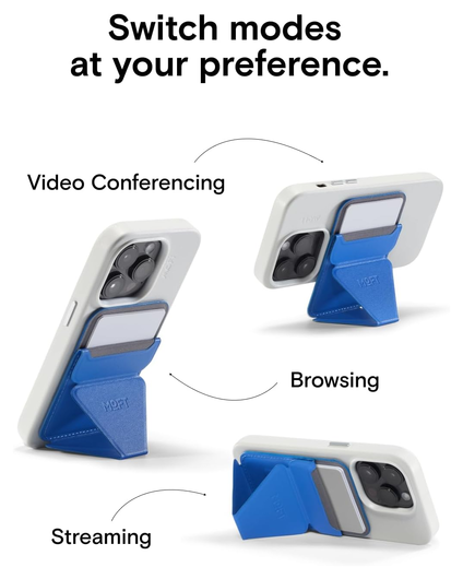 MOFT MOVAS Snap-On MagSafe Kaarthouder Vegan Leer Pasjeshouder Blauw afbeelding 3