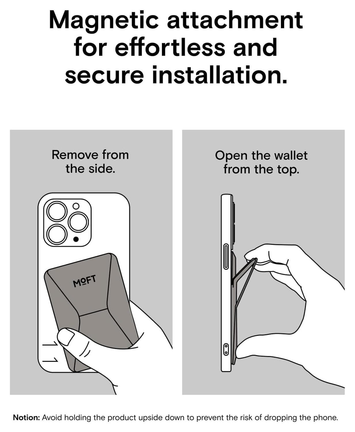 MOFT MOVAS Snap-On MagSafe Kaarthouder Vegan Leer Pasjeshouder Taupe afbeelding 6