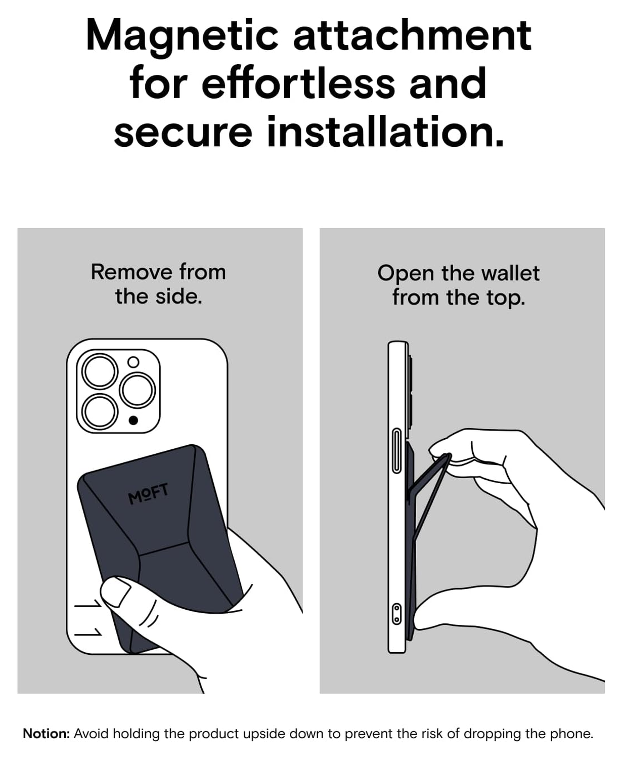 MOFT MOVAS Snap-On MagSafe Kaarthouder Vegan Leer Pasjeshouder Navy afbeelding 7