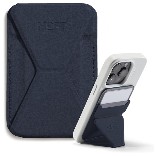 MOFT MOVAS Snap-On MagSafe Kaarthouder Vegan Leer Pasjeshouder Navy afbeelding 1
