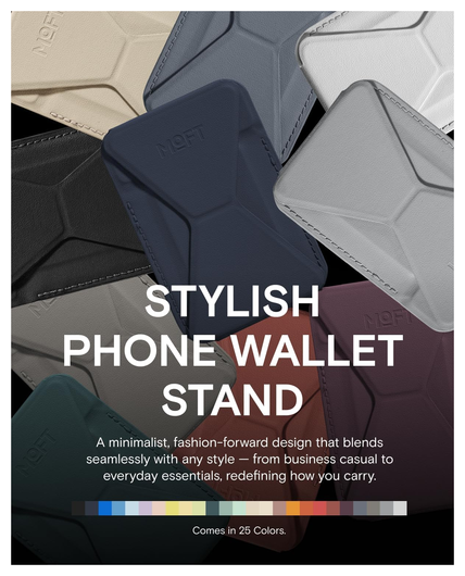 MOFT MOVAS Snap-On MagSafe Kaarthouder Vegan Leer Pasjeshouder Navy afbeelding 9