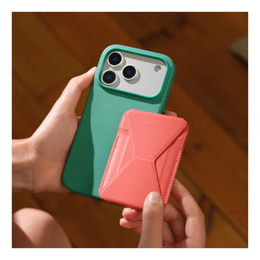 MOFT MOVAS Snap-On MagSafe Kaarthouder Vegan Leer Pasjeshouder Rood afbeelding 5