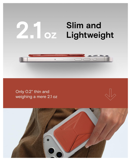 MOFT MOVAS Snap-On MagSafe Kaarthouder Vegan Leer Pasjeshouder Rood afbeelding 8