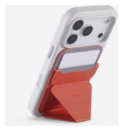 MOFT MOVAS Snap-On MagSafe Kaarthouder Vegan Leer Pasjeshouder Rood