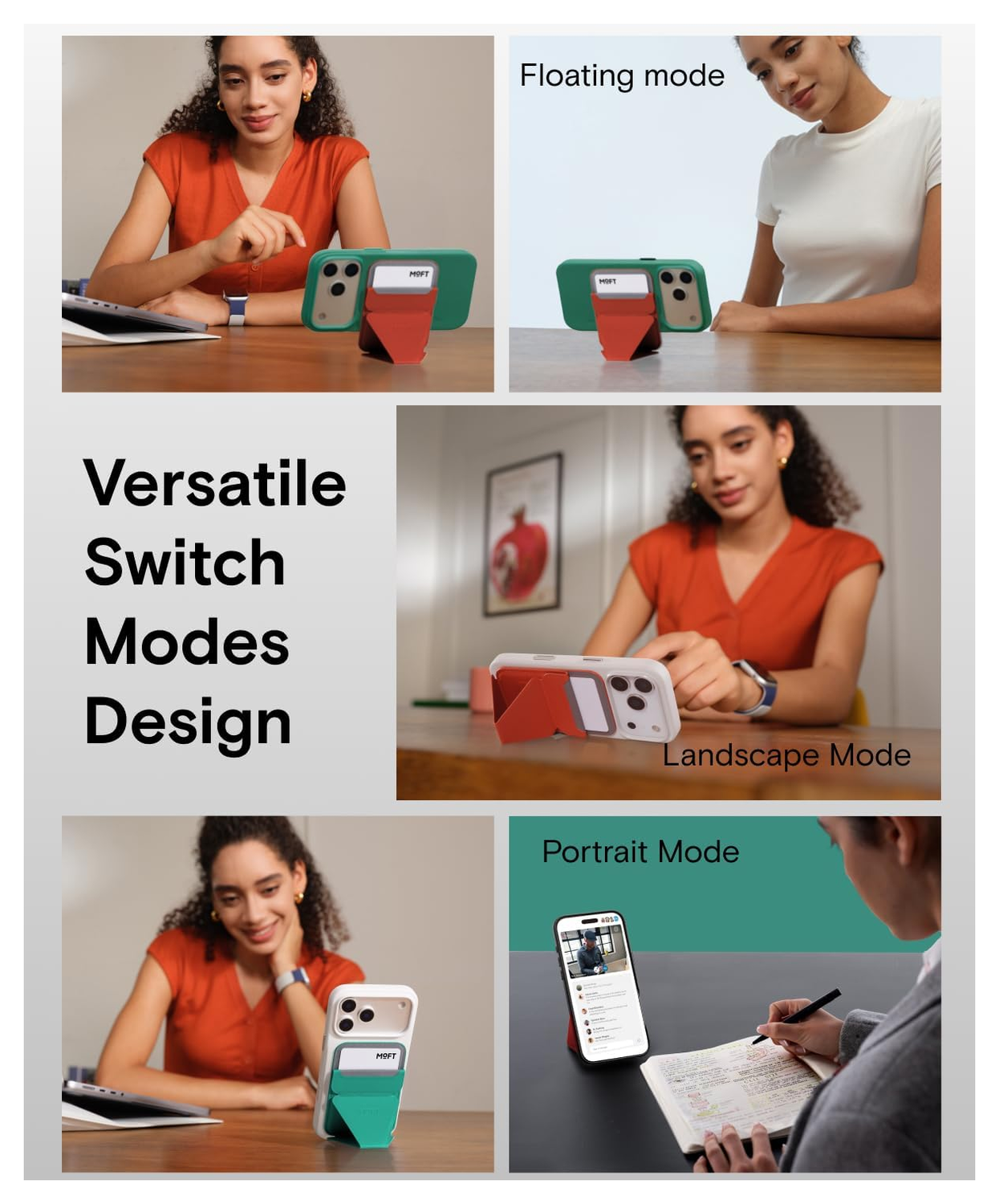 MOFT MOVAS Snap-On MagSafe Kaarthouder Vegan Leer Pasjeshouder Groen afbeelding 3