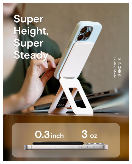 MOFT MOVAS MagSafe Telefoonhouder met Uitklapbare Tripod Standaard Zwart afbeelding 2