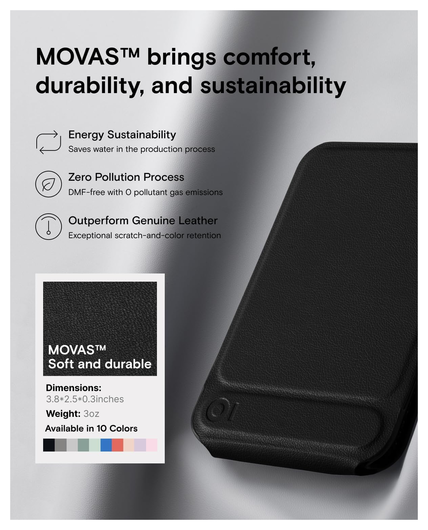 MOFT MOVAS MagSafe Telefoonhouder met Uitklapbare Tripod Standaard Zwart afbeelding 6