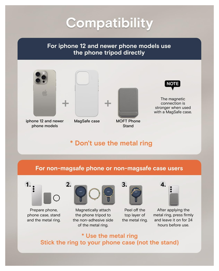 MOFT Tripod Wallet MOVAS MagSafe Kaarthouder met Uitklapbare Standaard Taupe afbeelding 9