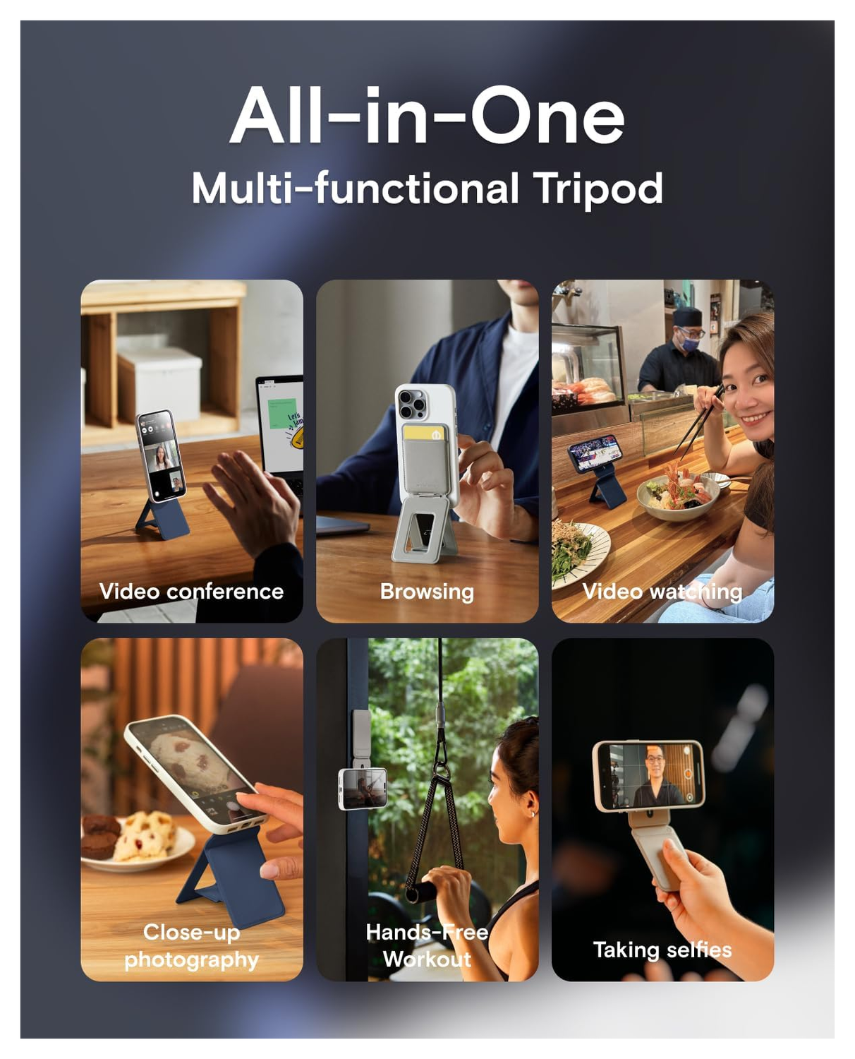 MOFT Tripod Wallet MOVAS MagSafe Kaarthouder met Uitklapbare Standaard Zwart afbeelding 6