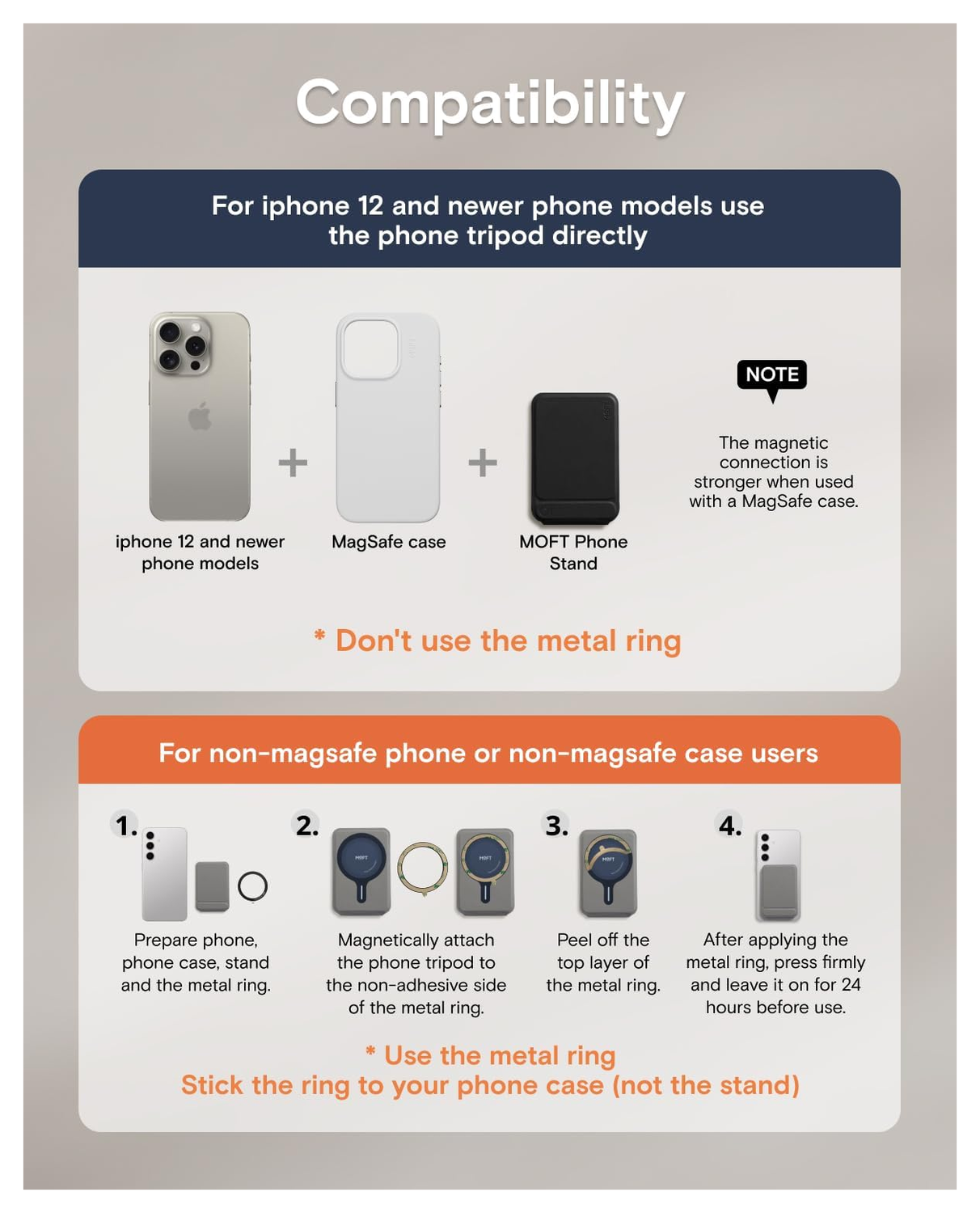 MOFT Tripod Wallet MOVAS MagSafe Kaarthouder met Uitklapbare Standaard Zwart afbeelding 9