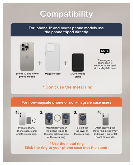 MOFT Tripod Wallet MOVAS MagSafe Kaarthouder met Uitklapbare Standaard Zwart afbeelding 9