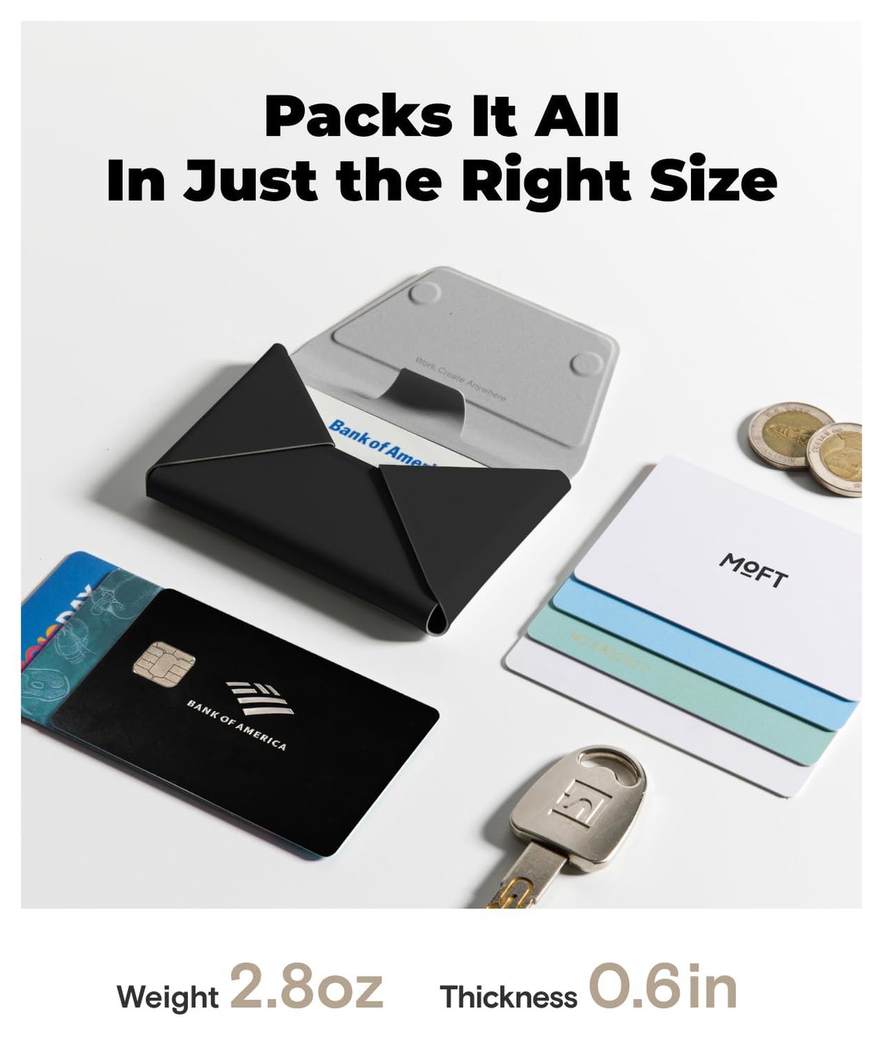 MOFT MOVAS MagSafe Kaarthouder voor 8 Pasjes Portemonnee Zwart afbeelding 4