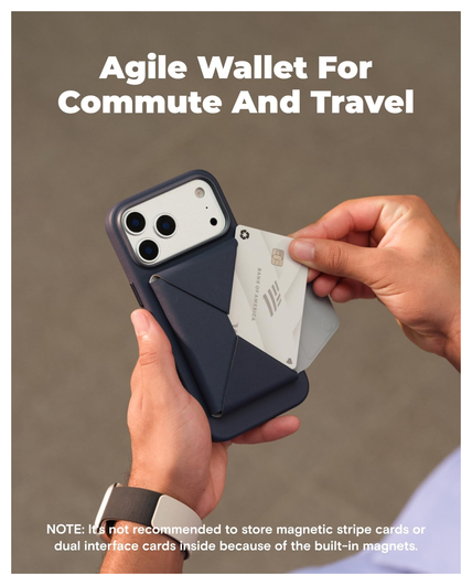 MOFT MOVAS MagSafe Kaarthouder voor 8 Pasjes Portemonnee Navy afbeelding 2