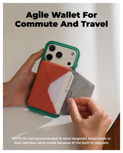 MOFT Snap Field Wallet MagSafe Kaarthouder voor 8 Pasjes Portemonnee Rood/Oranje afbeelding 2