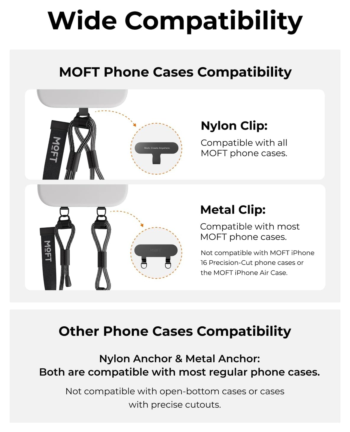 MOFT Universeel Crossbody Telefoonkoord / Telefoonketting Verstelbaar Bruin afbeelding 9