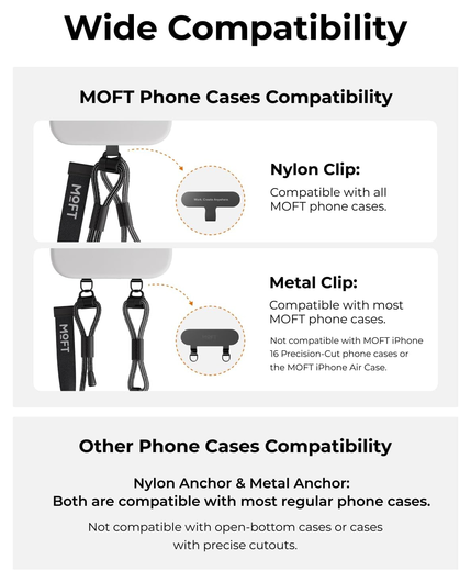 MOFT Universeel Crossbody Telefoonkoord / Telefoonketting Verstelbaar Bruin afbeelding 9