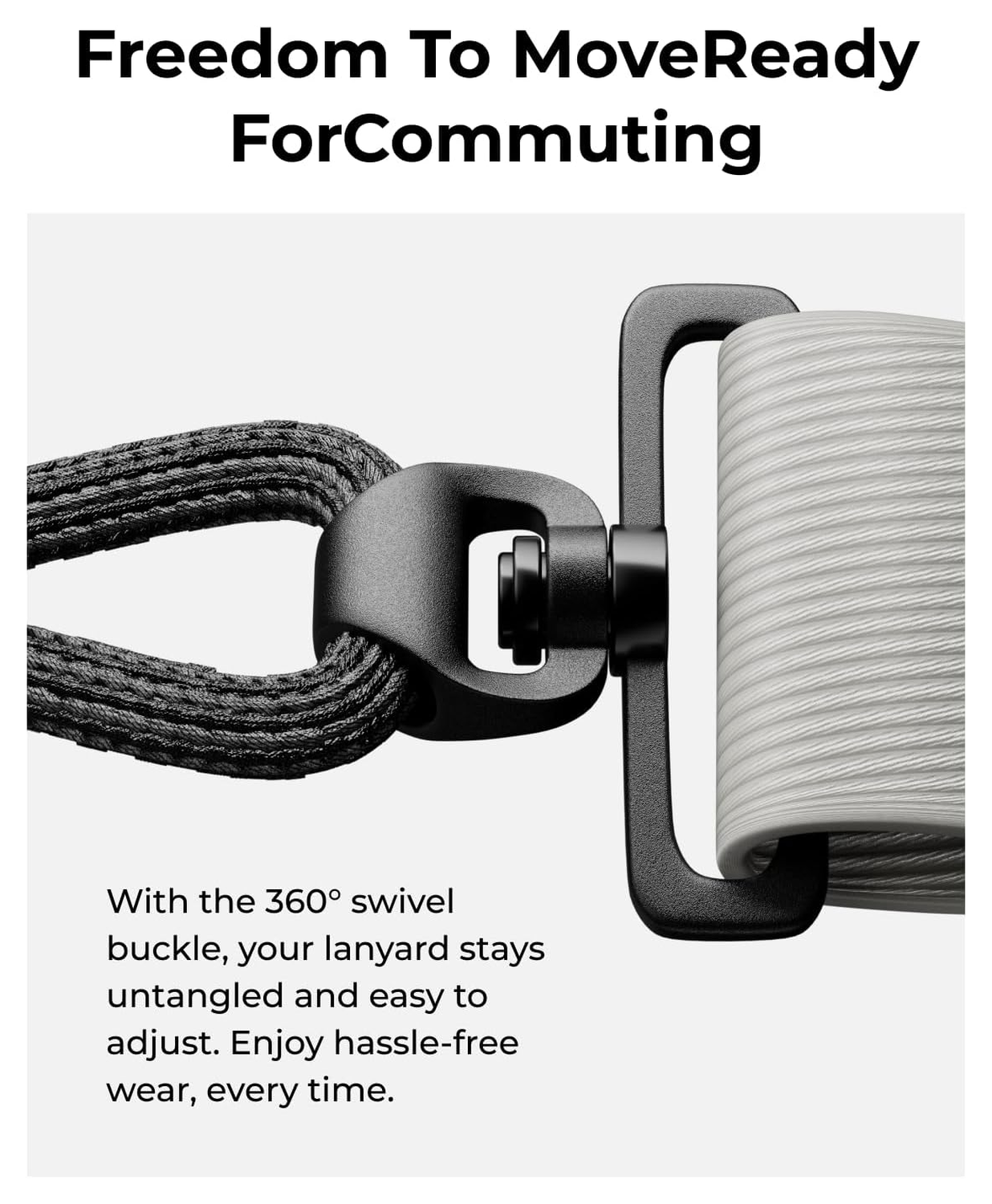 MOFT Universeel Crossbody Telefoonkoord / Telefoonketting Verstelbaar Grijs afbeelding 7