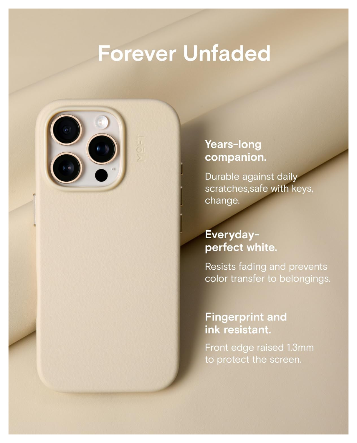 MOFT MOVAS Snap iPhone 16 Pro Max Hoesje MagSafe Vegan Leer Back Cover Zwart afbeelding 7