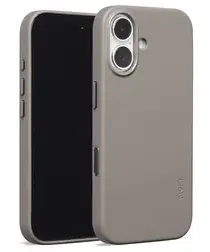 MOFT MOVAS Snap iPhone 17 Hoesje MagSafe Vegan Leer Back Cover Taupe afbeelding